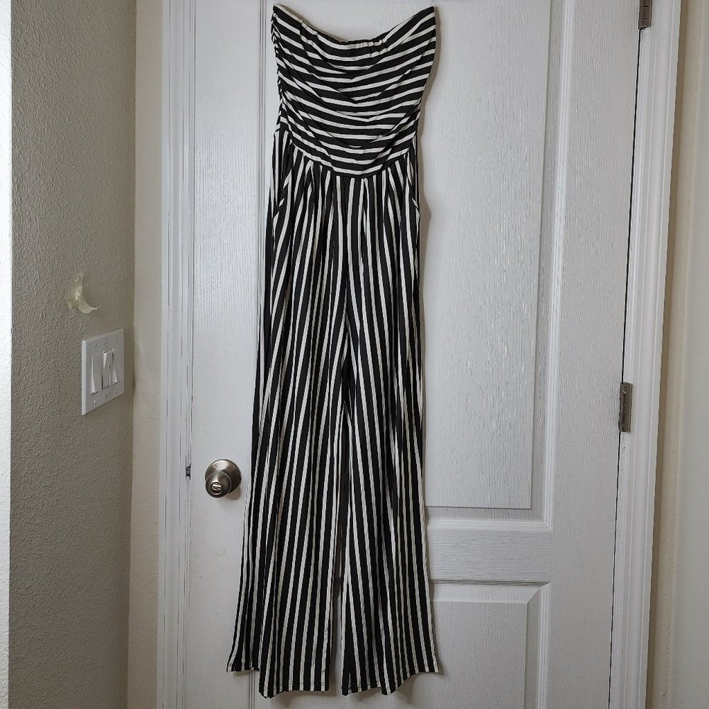Strapless tube romper jumpsuit